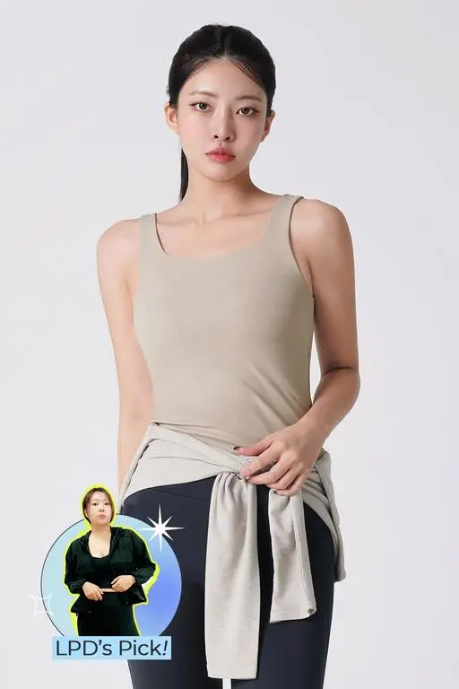 [스컬피그X엘피디] 플렉스 페더 스퀘어 탱크탑 (3color)