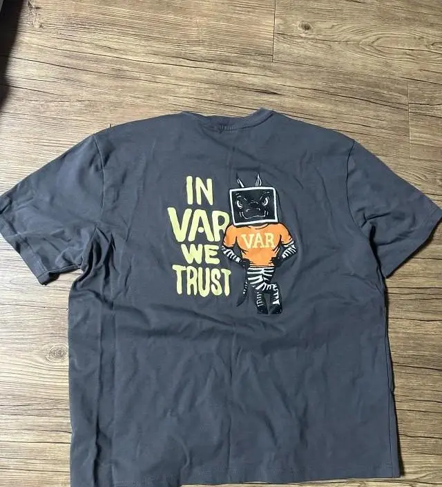 ☆送料無料☆ GOAL STUDIO VAR AIRMESH WE TRUST TEE ☆ 시즌 오프 30%] VAR AIRMESH WE TRUST TEE-CHARCOAL - GOALSTUDIO