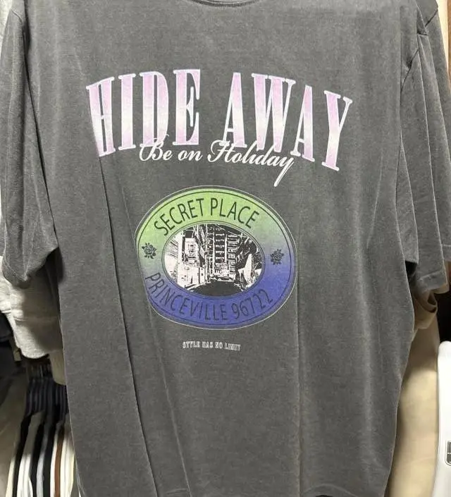 ●RAIVE● HIDE AWAY T-Shirt in D/Grey VW2ME124-13 01S 7/15 예약배송) HIDE AWAY T-Shirt in D/Grey VW2ME124-13