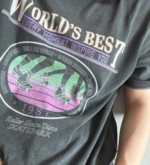 ★RAIVE★ Oversized World Best Print Tshirt VW2SE116_2color Oversized World Best Print T-shirt VW2SE116_2color - 레이브