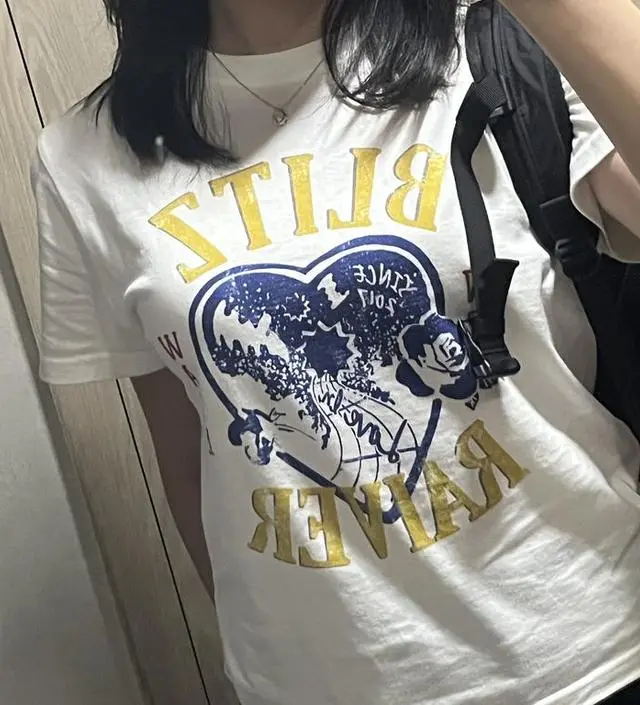 ●RAIVE● Pop New BLITZ Graphic T-Shirt Pop New BLITZ Graphic T-Shirt VW5ME603_3color - 레이브