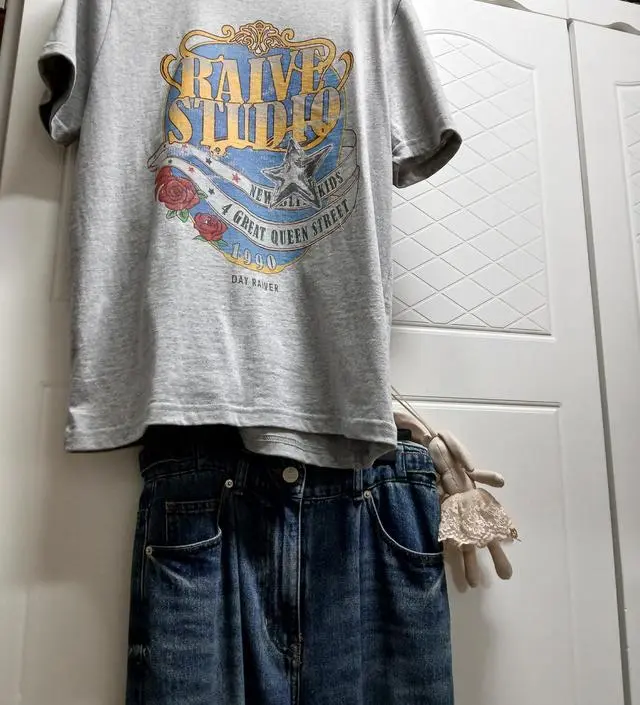 ★RAIVE★ Crown Raive Graphic Tshirt VW5ME601_3color Crown Raive Graphic T-shirt VW5ME601_3color - 레이브