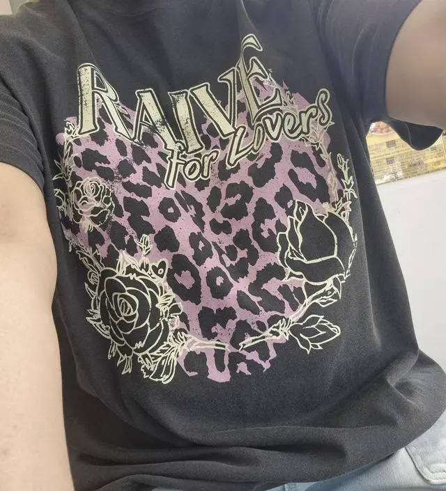 ★RAIVE★ Love Leopard Graphic Tshirt VW5ME607_3color Love Leopard Graphic T-shirt VW5ME607_3color - 레이브