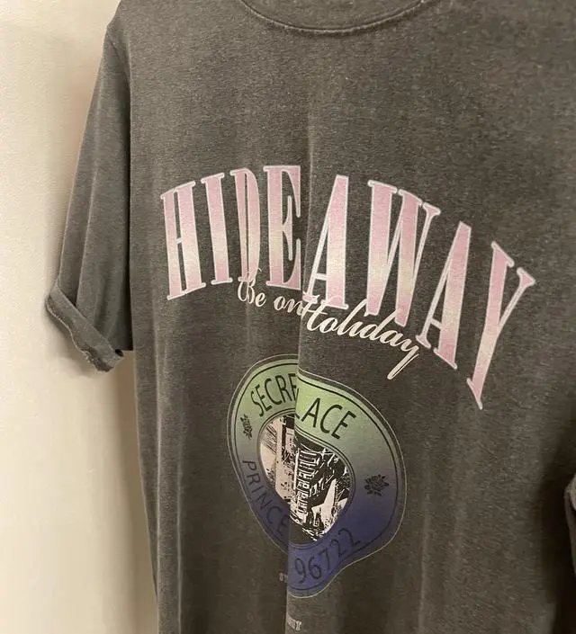 ●RAIVE● HIDE AWAY T-Shirt in D/Grey VW2ME124-13 HIDE AWAY T-Shirt in D/Grey VW2ME124-13 - 레이브